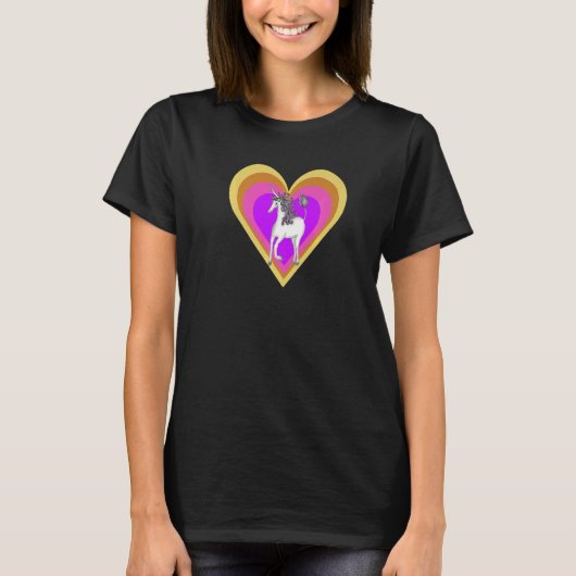 T-shirt Coeurs de licorne (Devant)