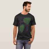T-shirt cœurs de noël (Devant entier)
