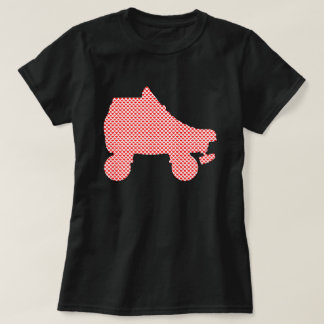T-shirt coeurs de patin de rouleau