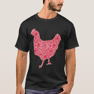 T-shirt Coeurs de poulet Valentines Jour Hen Fowl Fowl Lov