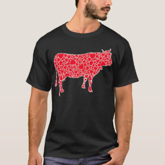 T-shirt Coeurs de vache Valentines Jour Heifer Farm Lover 