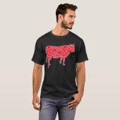 T-shirt Coeurs de vache Valentines Jour Heifer Farm Lover  (Devant entier)