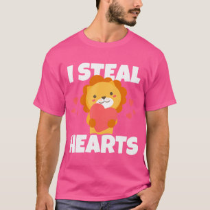 T-shirt Coeurs de vol Lion Tiger Baby Boy Valentines Jour 