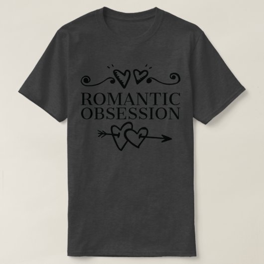 T-shirt Coeurs d'obsession romantique Flèche Citation Pack (Design devant)