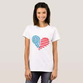 T-shirt cœurs du 4 juillet (Devant entier)