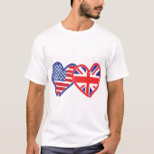 T-shirt Coeurs du drapeau américain/Union Jack (Devant)