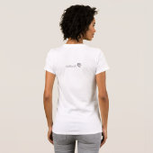 T-shirt Coeurs en fleurs grises (Dos entier)