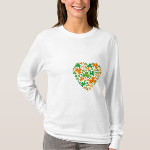 T-shirt Cœurs en trèfles - manches longues pour dames