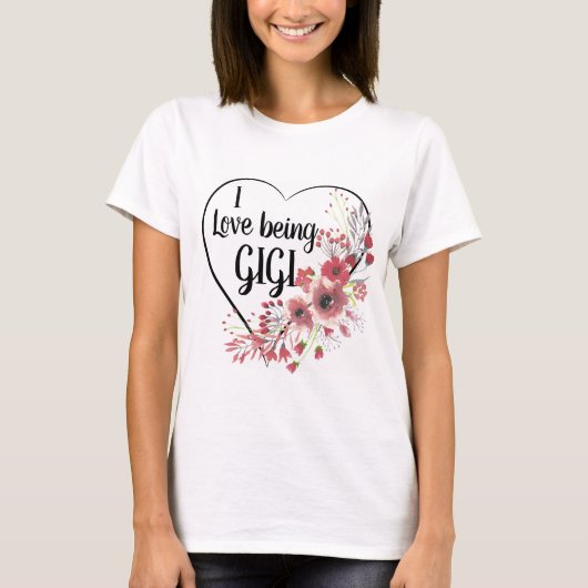 T-shirt Coeurs et fleurs (Devant)