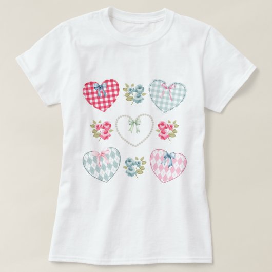 T-shirt Cœurs et Fleurs (Design devant)