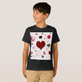 T-shirt Coeurs et Rose (Devant entier)