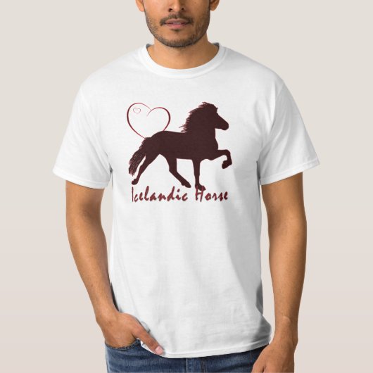 T-shirt Coeurs islandais de chevaux (Devant)