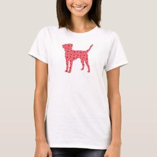 T-shirt Coeurs labrador retriever de Valentine