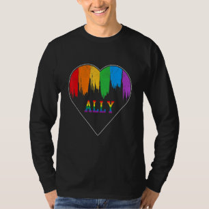 T-shirt Coeurs Lgbt Égalité Amour Lgbtq Rainbow Flag Gay P