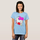 T-shirt coeurs, licorne 1 (Devant entier)
