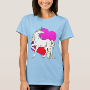 T-shirt coeurs, licorne 1