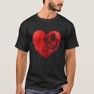 T-shirt Coeurs mignons Anglais Chien Chien Chien Chien Chi