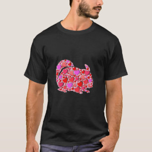 T-shirt Cœurs Mignons Chinchilla Amoureux D'animaux Drôles