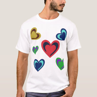 T-shirt Coeurs minimalistes variés