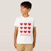 T-shirt Coeurs moeurs Saint Valentin fille's Tee, rouge (Devant entier)