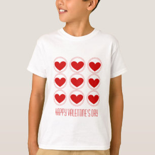 T-shirt Coeurs moeurs Saint Valentin fille's Tee, rouge