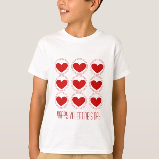 T-shirt Coeurs moeurs Saint Valentin fille's Tee, rouge (Devant)