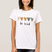 T-Shirt Cœurs Multicolores "Sois Gentil" (Devant)