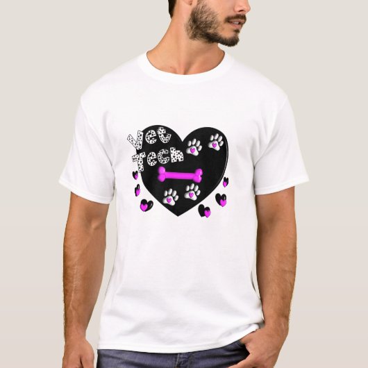 T-shirt COEURS NOIRS ET BLANCS de technologie de (Devant)