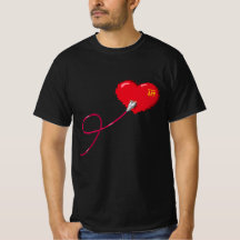 Coeurs Pixel connectés Couple jumelé costume gauch