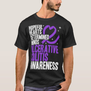 T-shirt Coeurs pleins d'espoir Déterminés esprit Ulcerativ