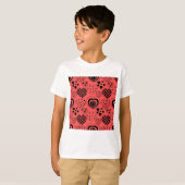 T-shirt Coeurs répétitifs (Devant entier)