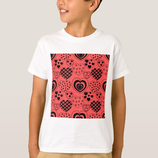 T-shirt Coeurs répétitifs (Devant)