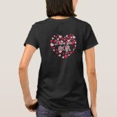 T-shirt Coeurs rose et rouge mignon Je t'aime maman vibran (Dos)