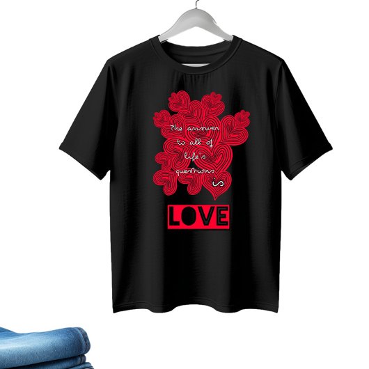 T-shirt Cœurs rouges