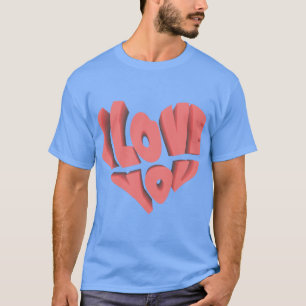 T-shirt Coeurs rouges dessinés à la main ❤️   Chemise IdeT