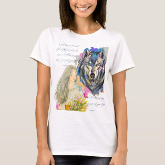 T-shirt Coeurs sauvages | Design Alpha et Luna Wolf