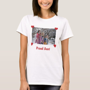 T-shirt Coeurs Tante Fière Personnaliser la photo Faites 