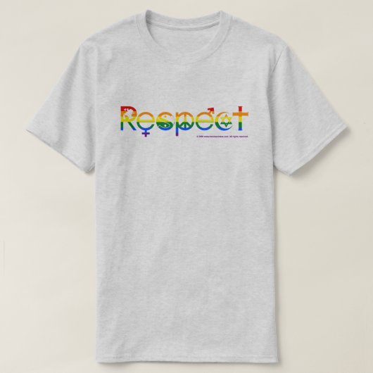 T-shirt Coexister avec le Gay pride du respect (Design devant)