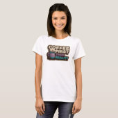 T-shirt COFEE D'ABORD PUIS RÉALITÉ Impression créative (Devant entier)