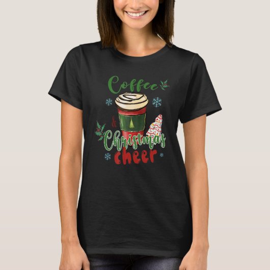 T-shirt Coffee And Christmas Cheer Iced Coffee Xmas Party (Devant)