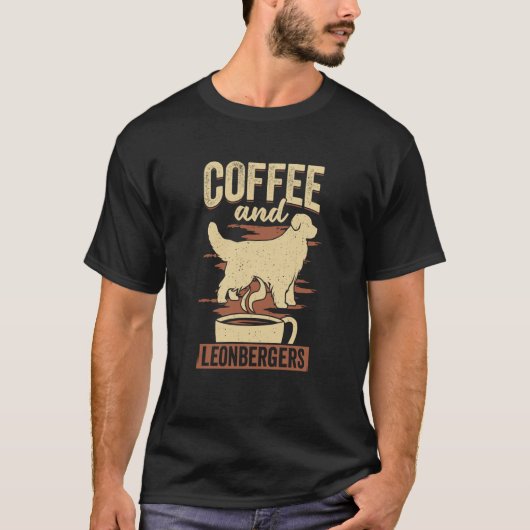 T-shirt Coffee And Leonbergers Dog (Devant)