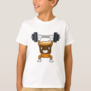 T-shirt Coffee at Strength entraînement avec Barbell