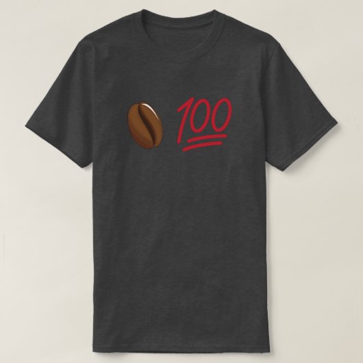 T-shirt Coffee Bean 100 Drôle (Design devant)