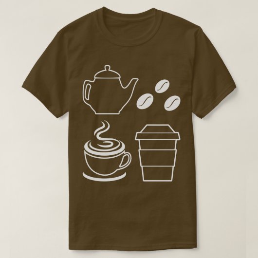 T-shirt Coffee Beans Coffee Elements Coffee Lover Graphism (Design devant)