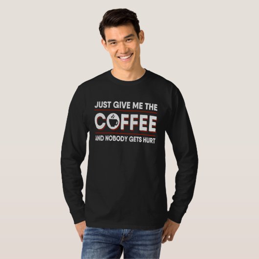 T-shirt Coffee Caffeine   Java Drinker Humor (Devant entier)