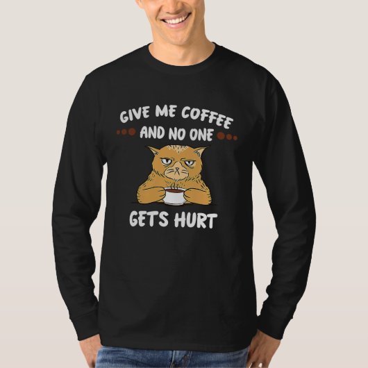 T-shirt Coffee Cat Morning Group (Devant)