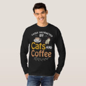 T-shirt Coffee Cat Shop Machine Kitten Mug Beans (Devant entier)
