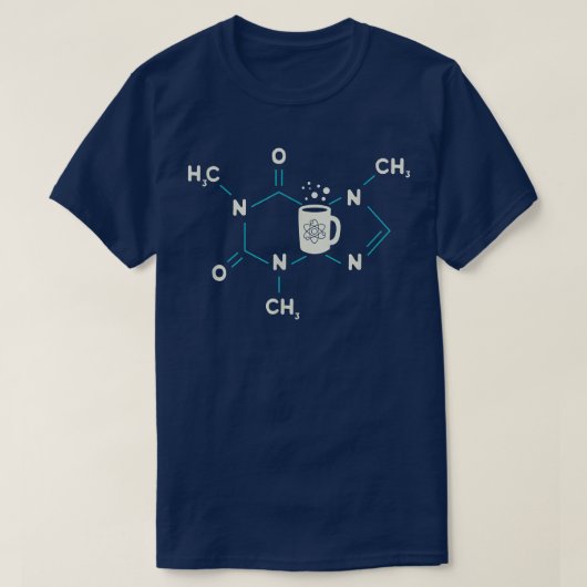T-shirt Coffee Chemistry Caffeine Molecule Structure Scien (Design devant)