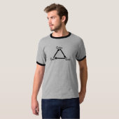 T-shirt Coffee - code - argent liquide (Devant entier)