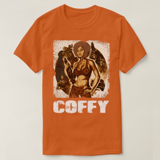 T-shirt Coffee Cream et Cleopatra Jones les années 70 Expl (Design devant)